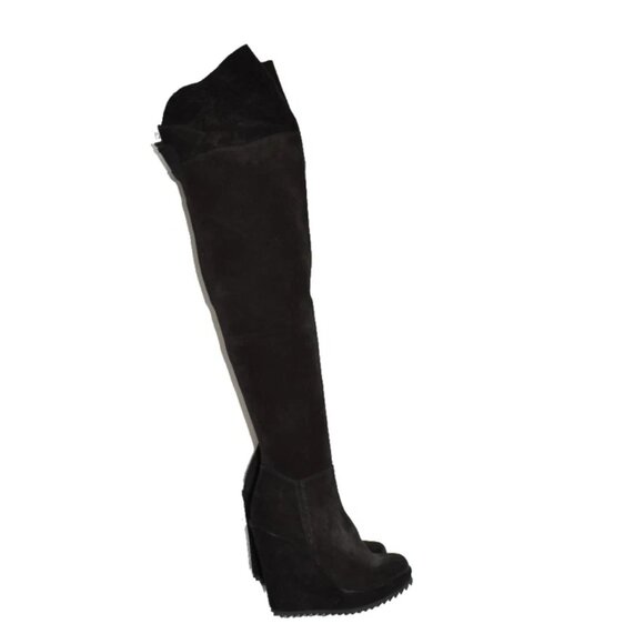 $950 Pedro Garcia OVER THE KNEE TALL BOOT Platform Black Suede 38.5 (MG27) RARE! - Picture 2 of 8